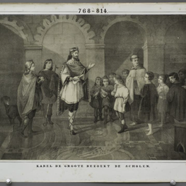 Bruining - Karel de Grote bezoekt de scholen.