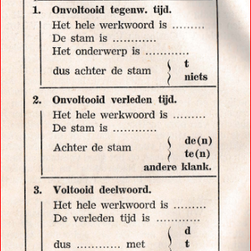 Ons mooie Nederlands - taal deel 10 - werkwoordschema's
